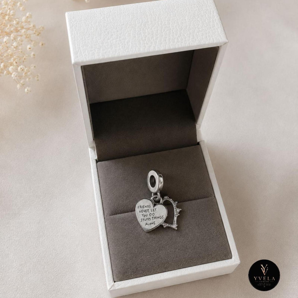 Silver Heart Charm Pendant ✨