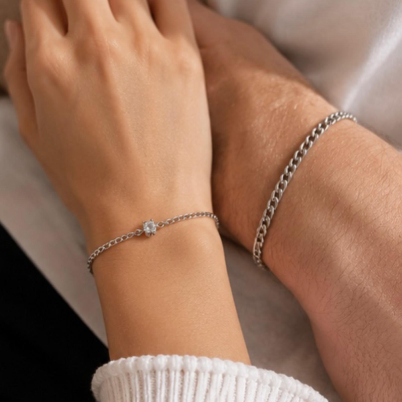 Couple Bracelet Set – Stainless Steel ✨