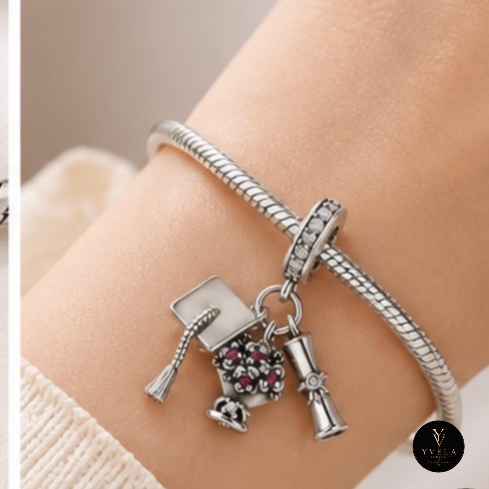 Sterling Silver Graduation Charm ✨